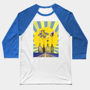 "Flowers" for the long run - Unique Collage Art Original Creation Baseball T-Shirt